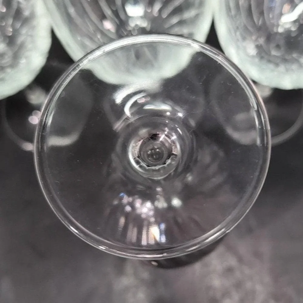 Royal Leerdam Radiance Wine Glasses, Set of 4, Vintage Clear Stemware, Drinkware